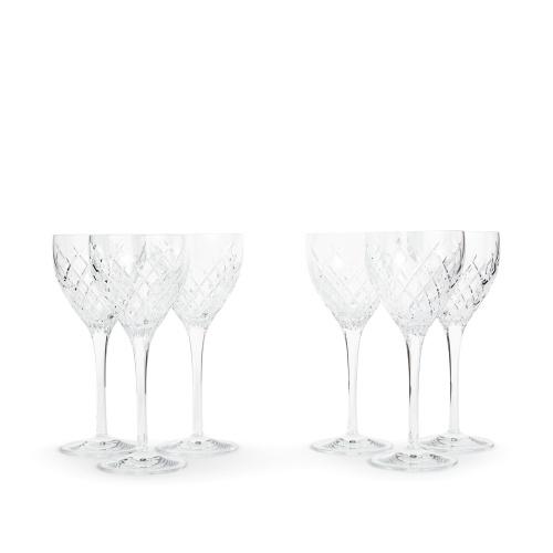 Soho Home - Barwell Cut Crystal Red Wine Glass, Set of Six