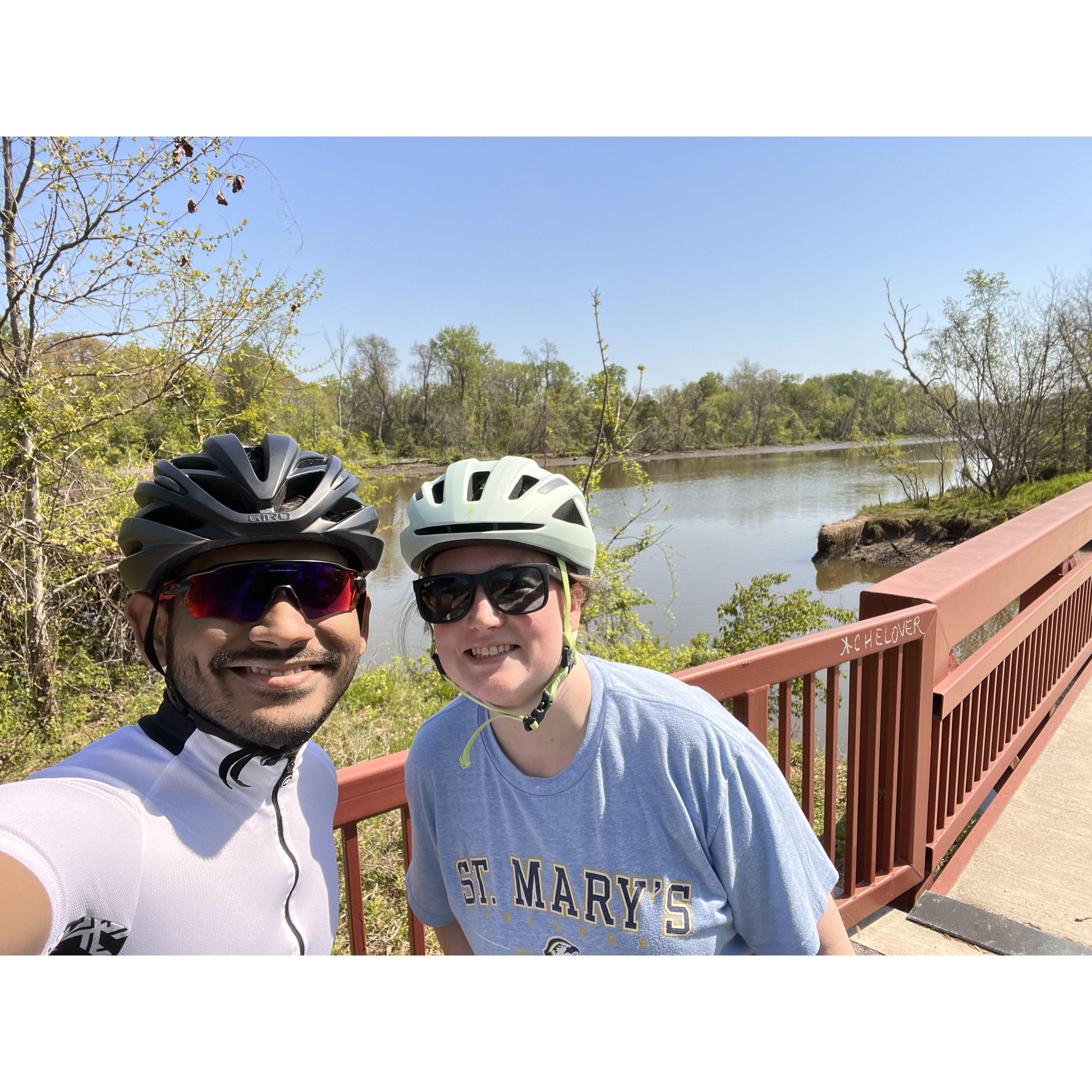 Our first bike ride... 30 miles