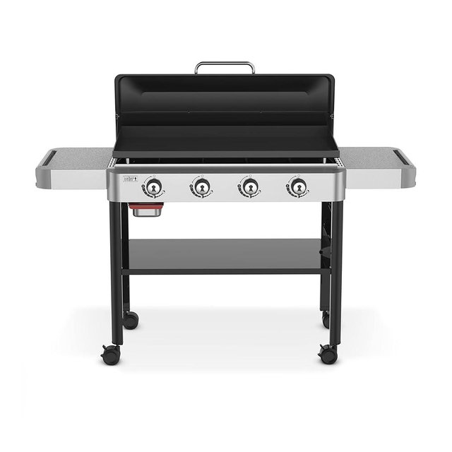 Weber 36" Rust Resistant Liquid Propane Gas Griddle, for Outdoor Grilling, 4 Burners, Black