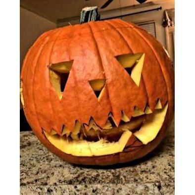 Our fist carved pumpkin for Halloween