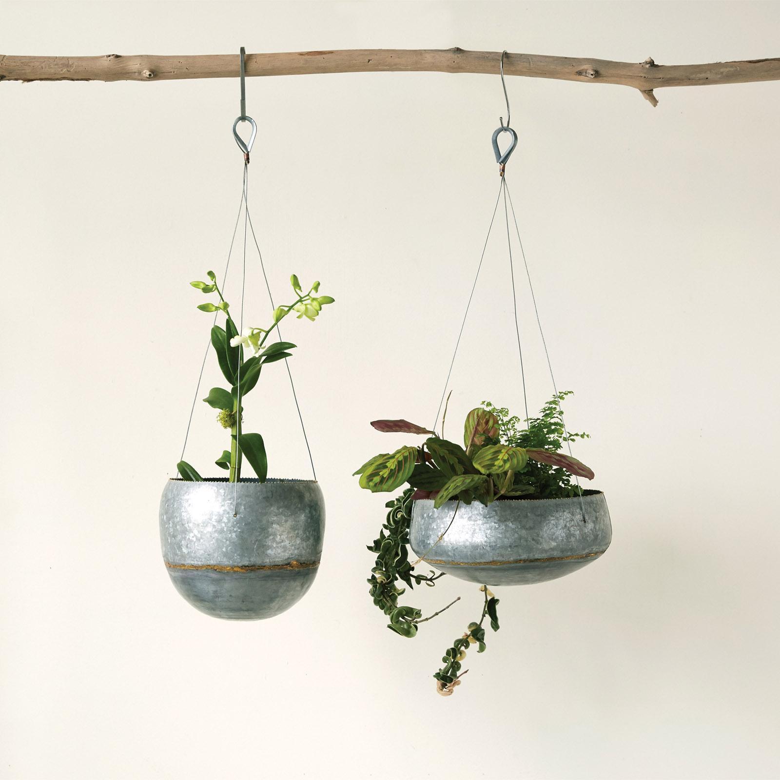 Galvanized Metal Hanging Planter