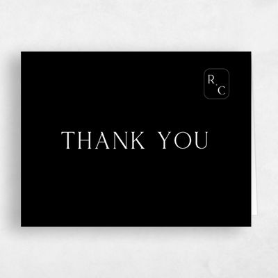 Black Wedding Thank You - Altair Landscape