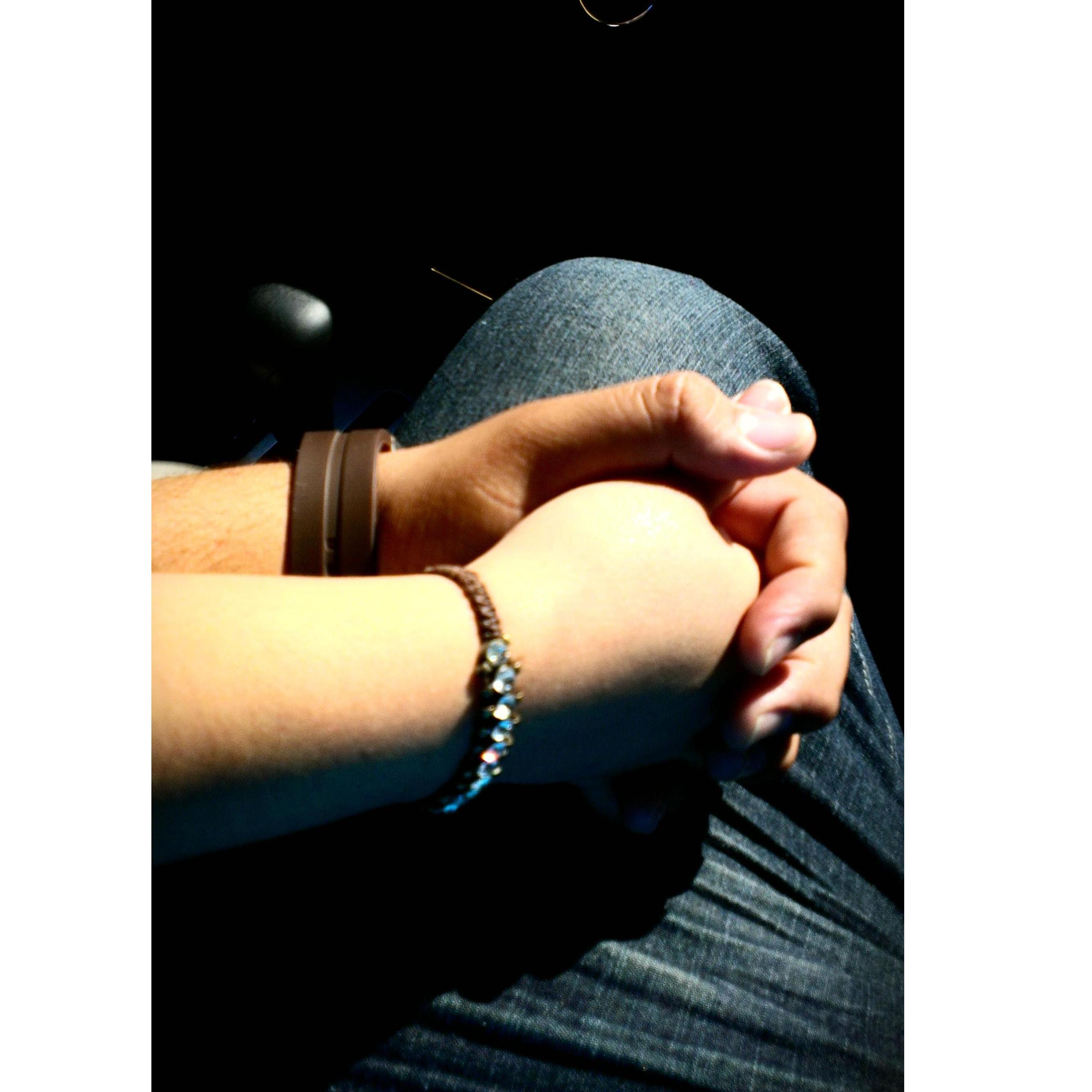 Holding hands is a promise to one another that, for just that moment, the two of us don't have to face this world alone.