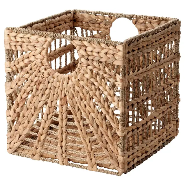 LUSTIGKURREBasket, natural water hyacinth/seagrass12 ½x13x12 ½ "