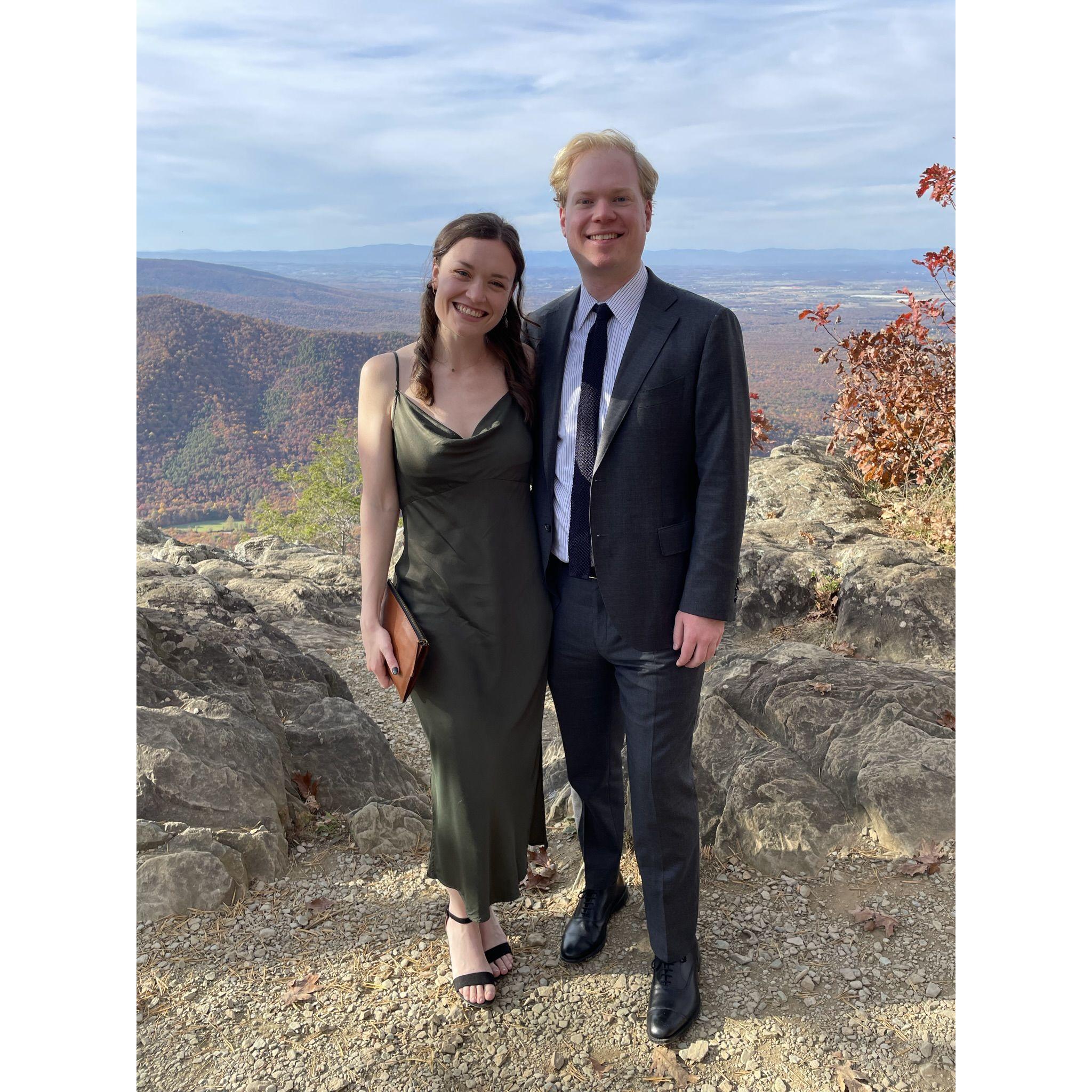 Blue Ridge Mountains for Maggie and Patrick's wedding, October 2023!