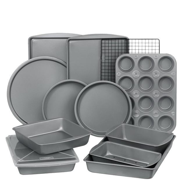 Farberware Reliance 12pc Nonstick Aluminum Cookware Set With Prestige Tools  Black : Target