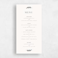 Beige Wedding Menu - Capri