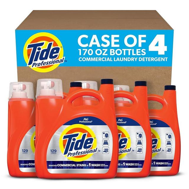 P&G PROFESSIONAL Tide Professional Commercial Liquid Laundry Detergent, 129 loads, 170 Fl oz (4 Count)