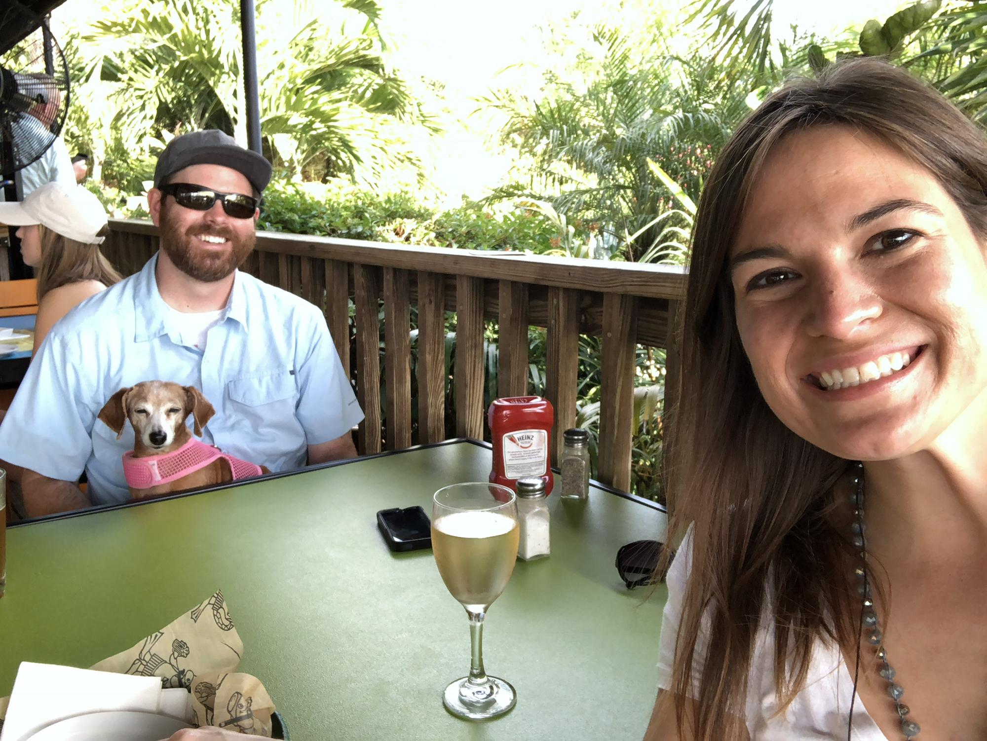 Before enjoying a great meal together at Thirsty Turtle Seagrill.