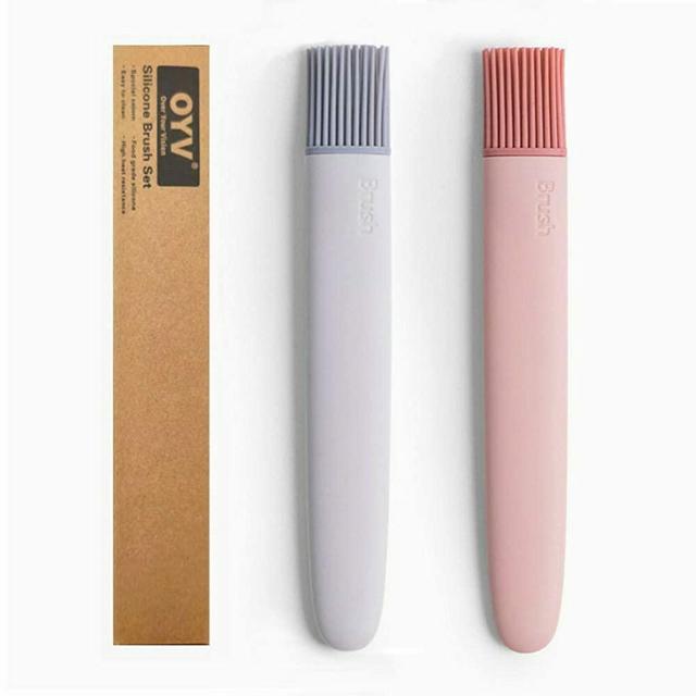 OYV Pastry Brush, Basting Brush BBQ Sauce Marinade Meat Silicone Brush Heat Resistant Food Grade Cooking Brush for Kitchen Cooking, Baking and Barbecuing