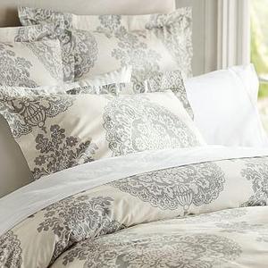 Lucianna Medallion Duvet Cover, King/Cal. King, Gray