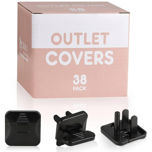 Babepai Outlet Covers 38-Pack (Black)