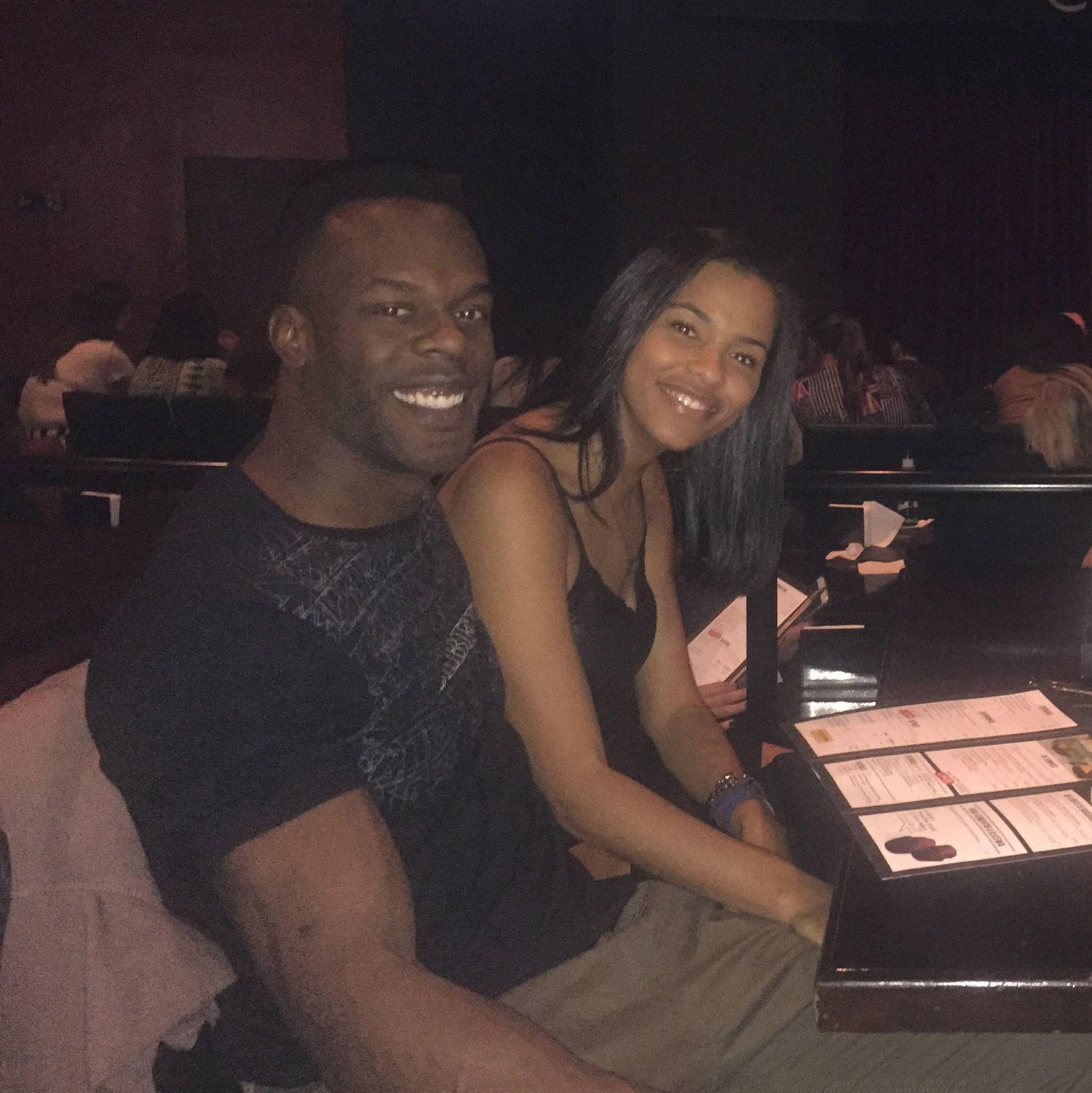 Our 1st stand up comedy show together in 2018 minutes before Casey got roasted by the comedian.
