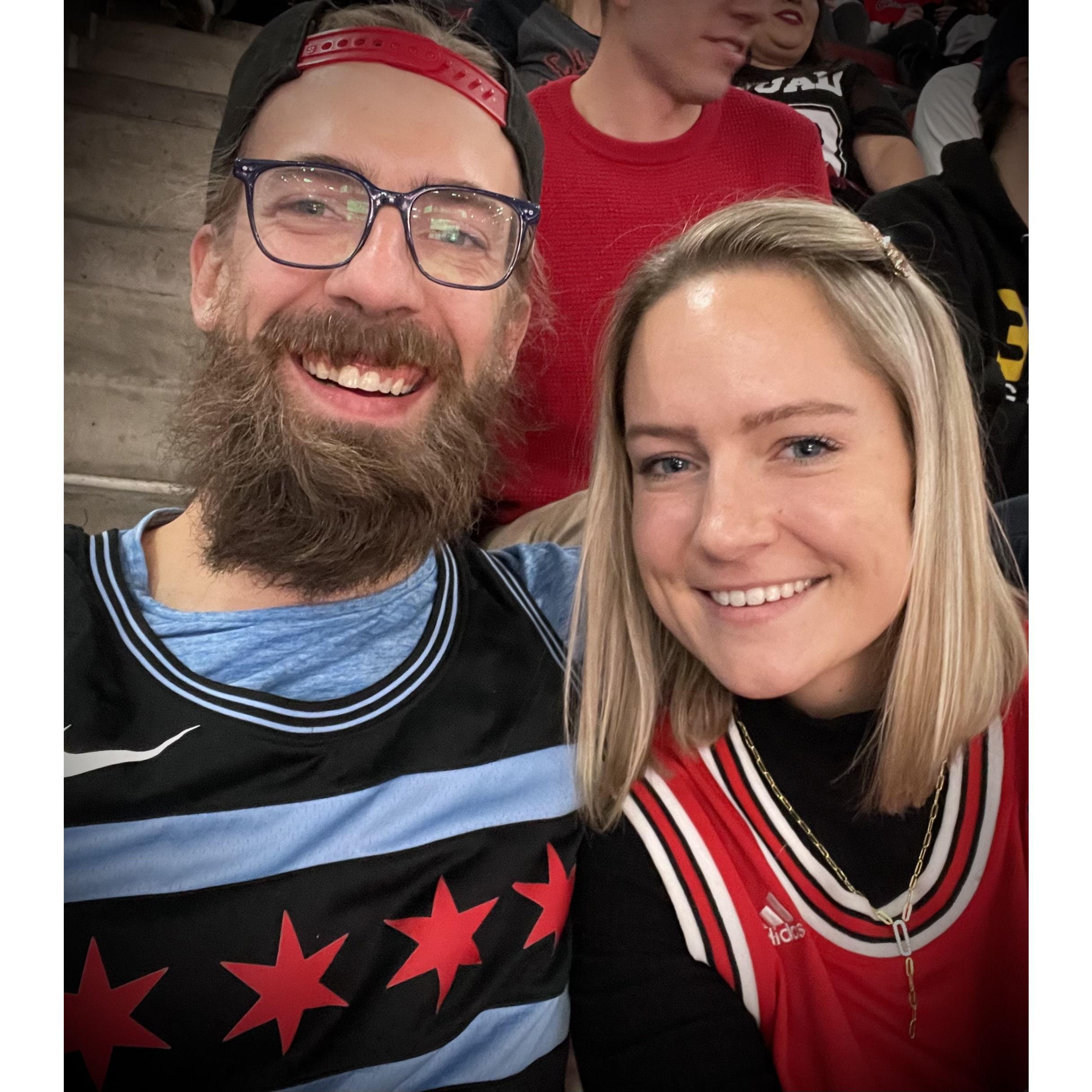 One of many Bulls games together.
