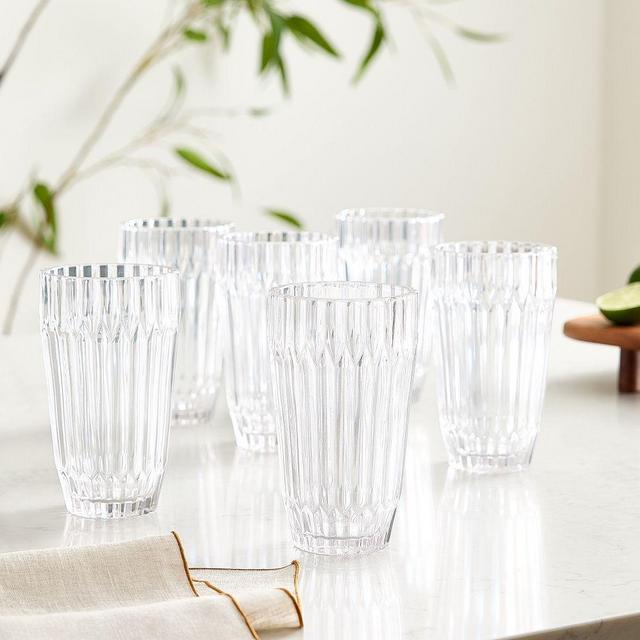 Archie Drinkware Set of 6 Iced Beverage Clear