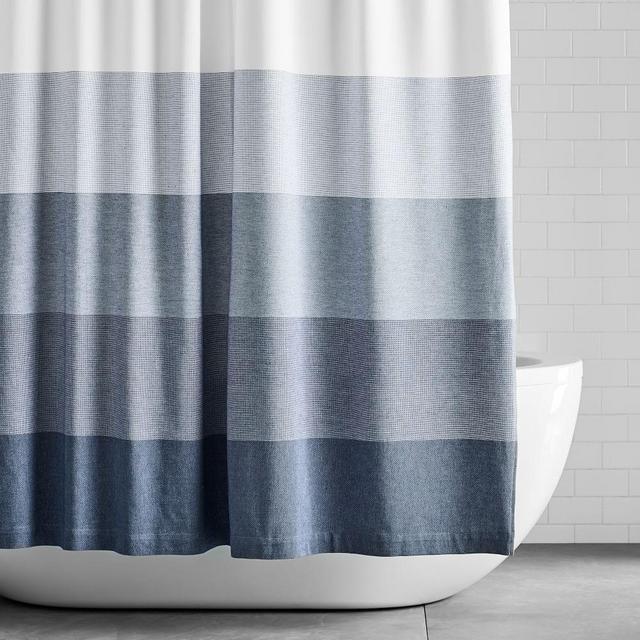 Organic Dobby Ombre Stripe Shower Curtain + Liner