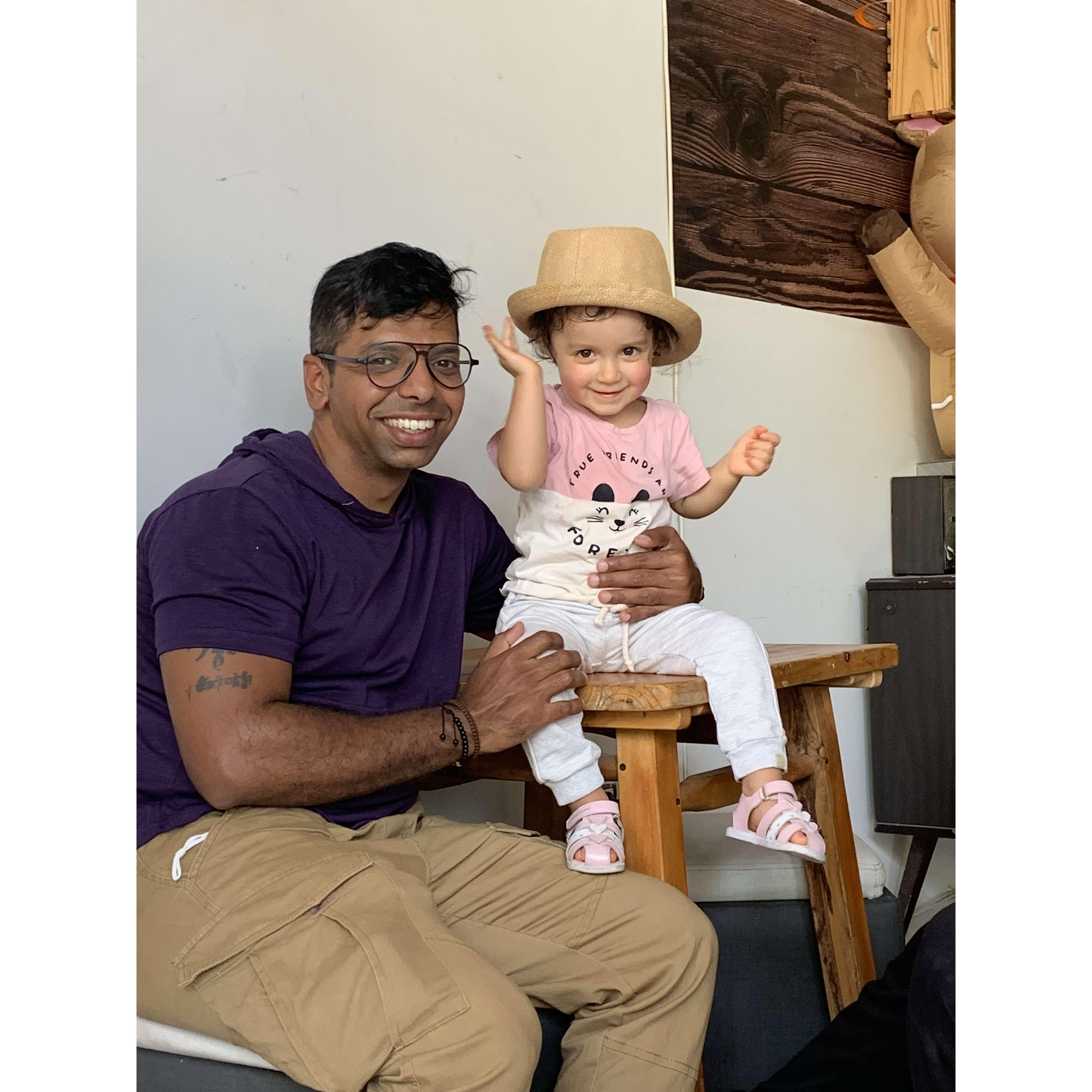 With the sweet niece 
