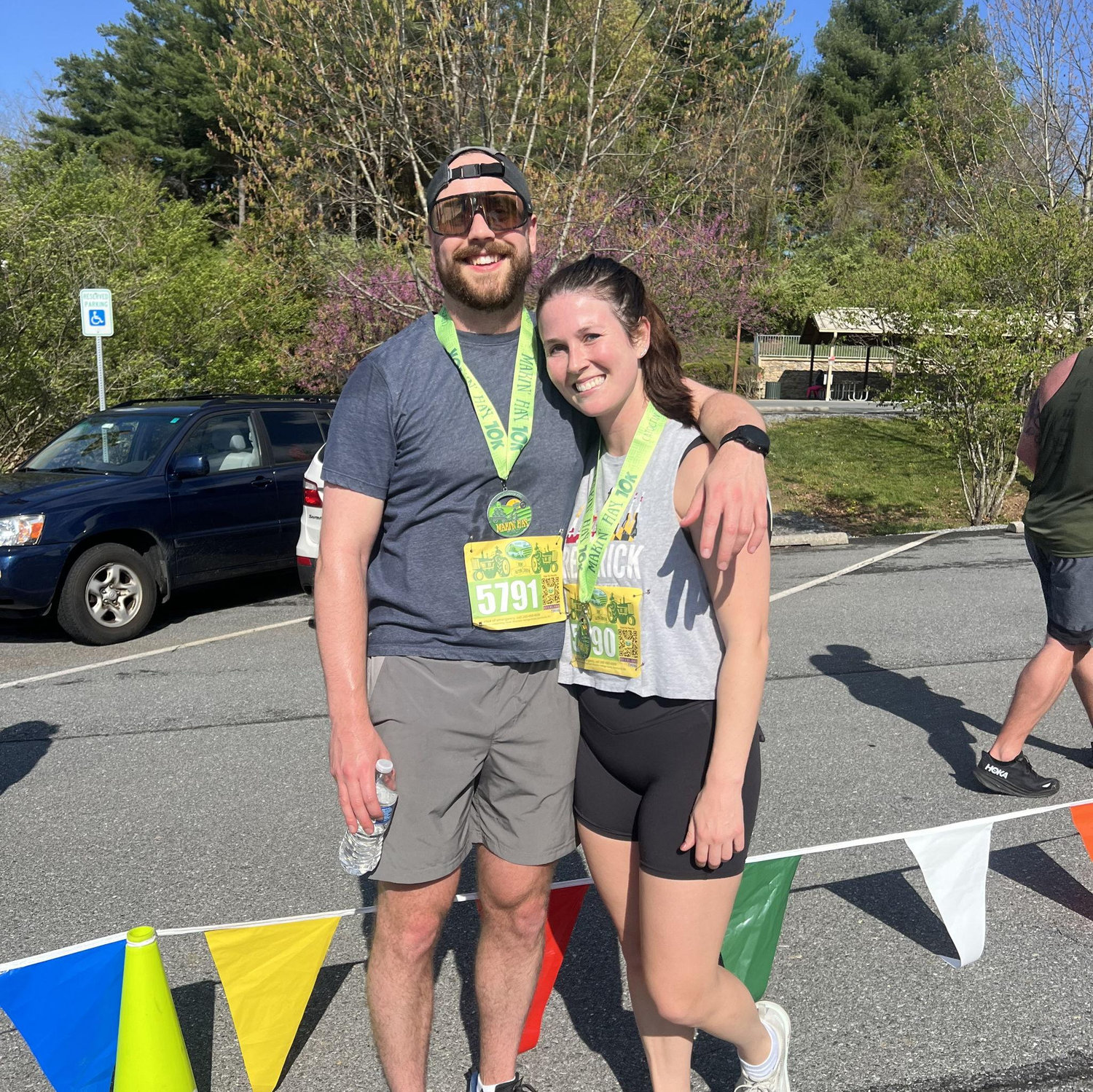 Our 1st race together in April 2024! It was a hilly 10k in Middletown, MD.
