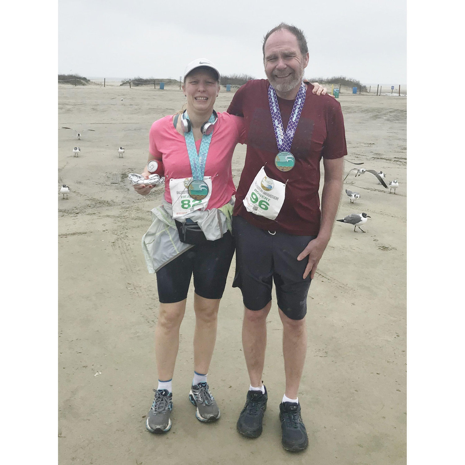 Running marathons together drew us closer!