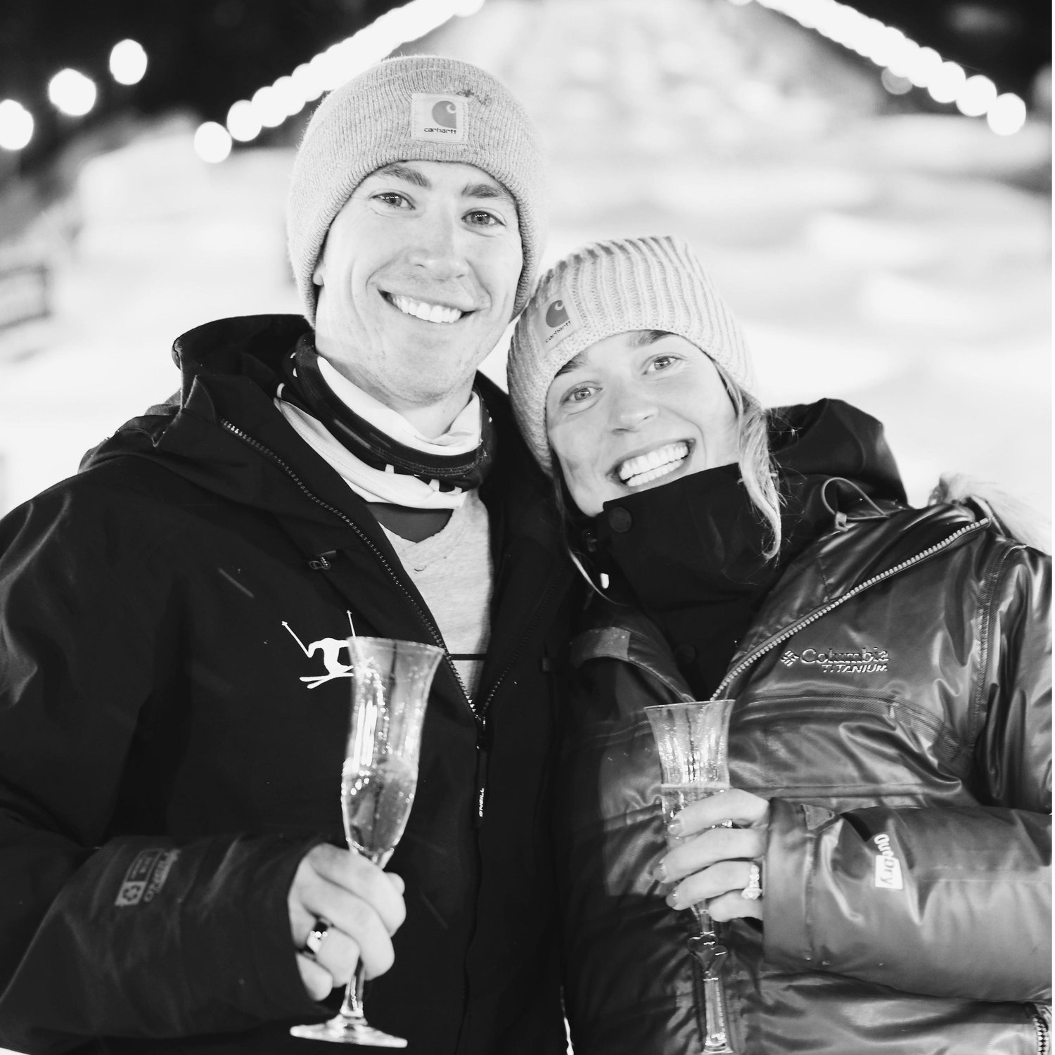 Right after the proposal at the base of Champion (Our favorite mogul course).