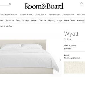 Wyatt Bed - Modern Bedroom Furniture - Room & Board