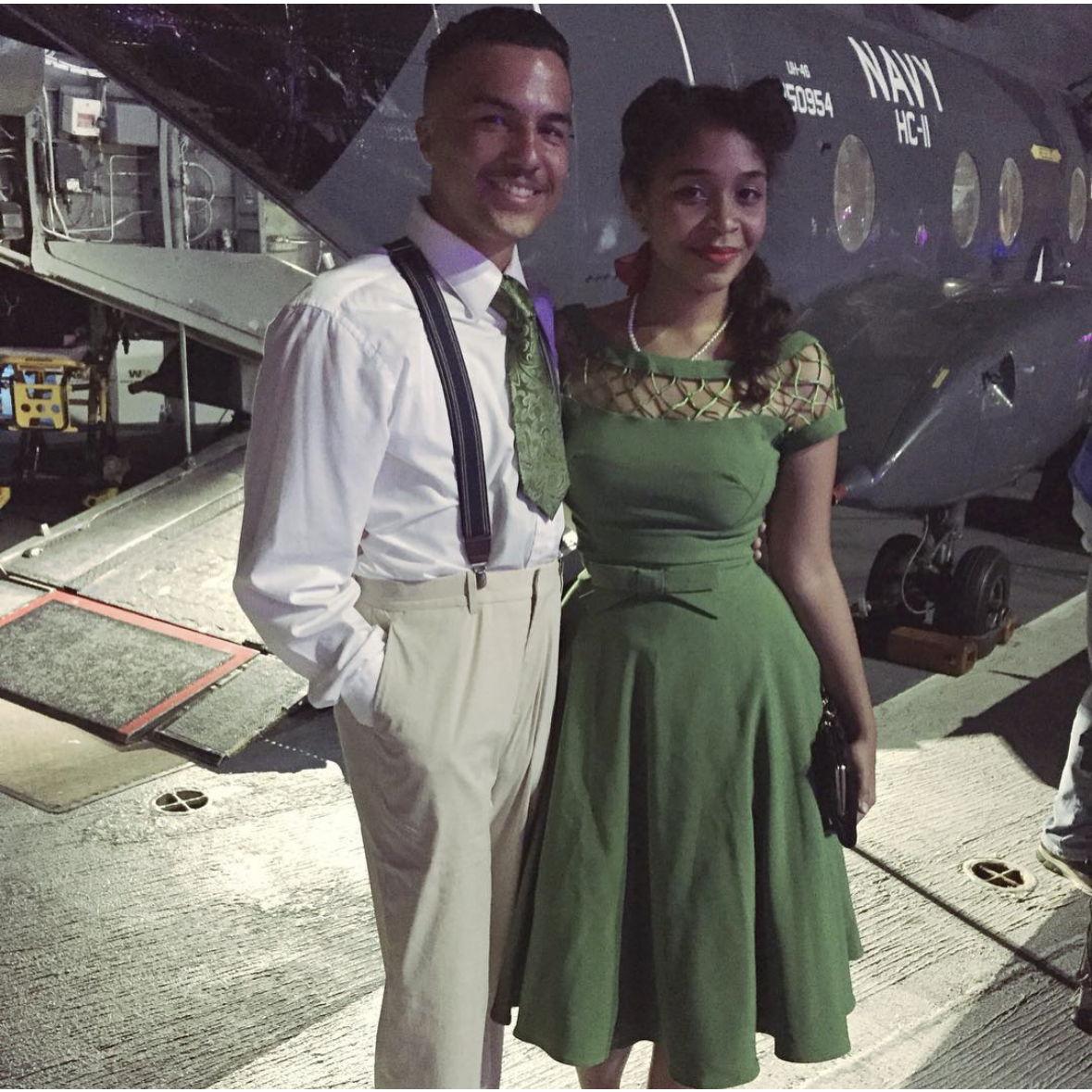 Irish and Ashlyn aboard the USS Midway, celebrating the 70th Anniversary of the end of World War II. 2015