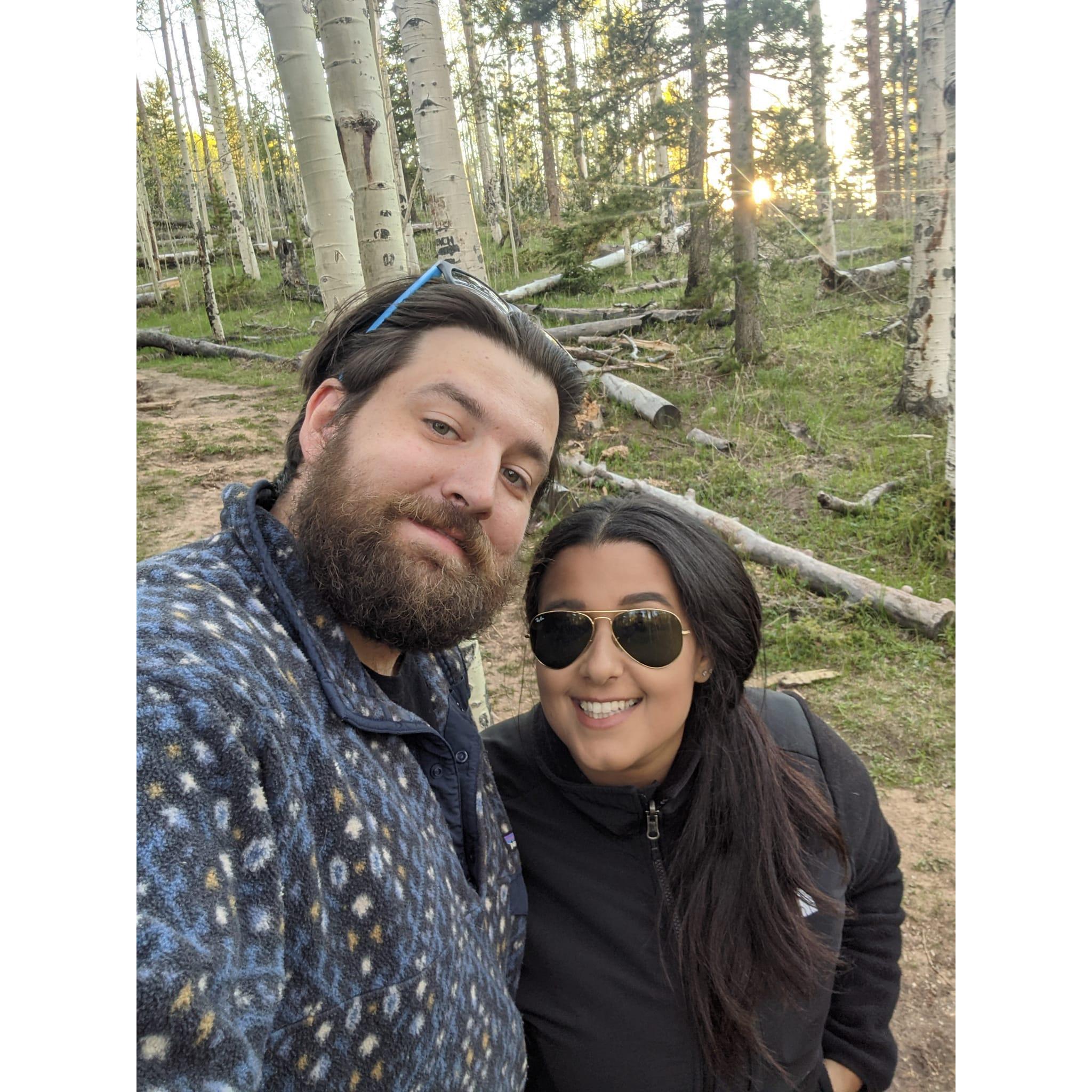 Just a couple of kids in the woods, sniffing trees that smell of butterscotch and vanilla. Seriously, go find a Ponderose pine and smell it!