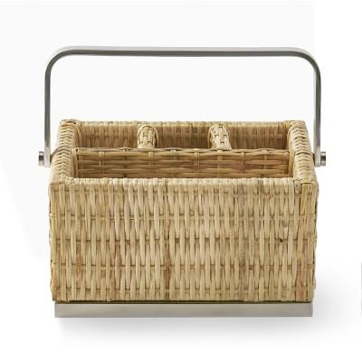 AERIN Woven Silver Flatware Caddy