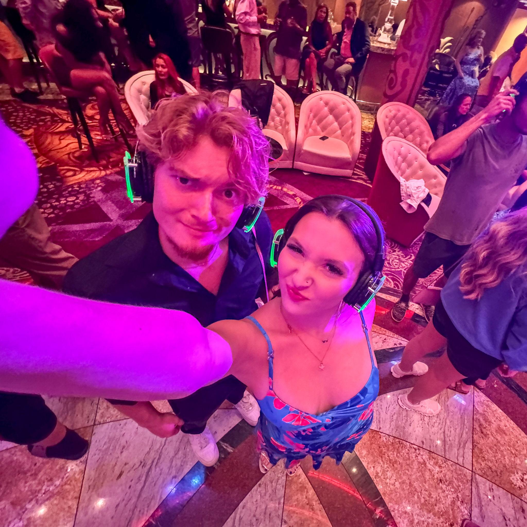 The silent disco on our cruise to Mexico in 2024