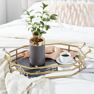 Golden Glam Decorative Tray