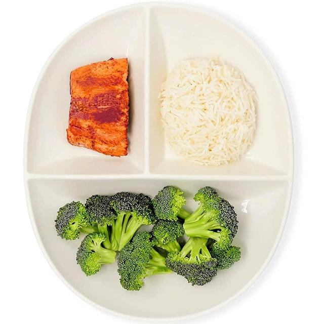 Portion Control Plate for Healthy Eating & Bariatric Diet | Divided Porcelain Dinner Plates (4)