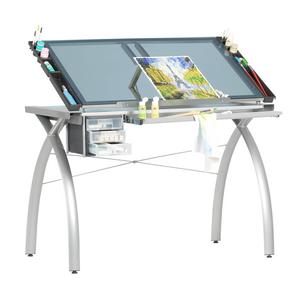Studio Designs 10050 Futura Craft Station, Silver/Blue Glass