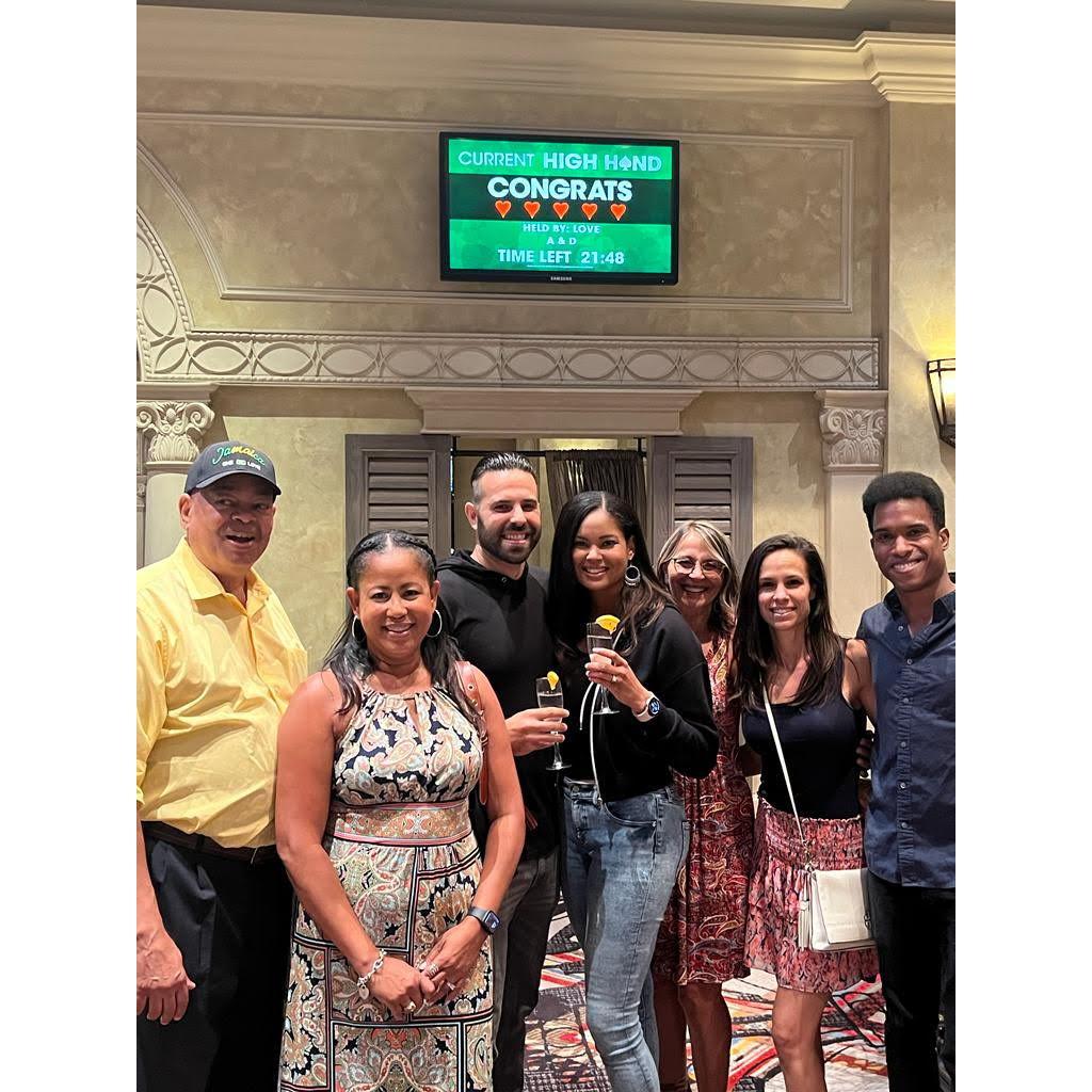 Anthony gathered both families to witness the proposal.