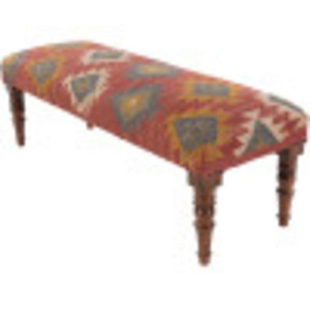 Livabliss Otero Upholstered Bench, 48" x 16" x 18", Red