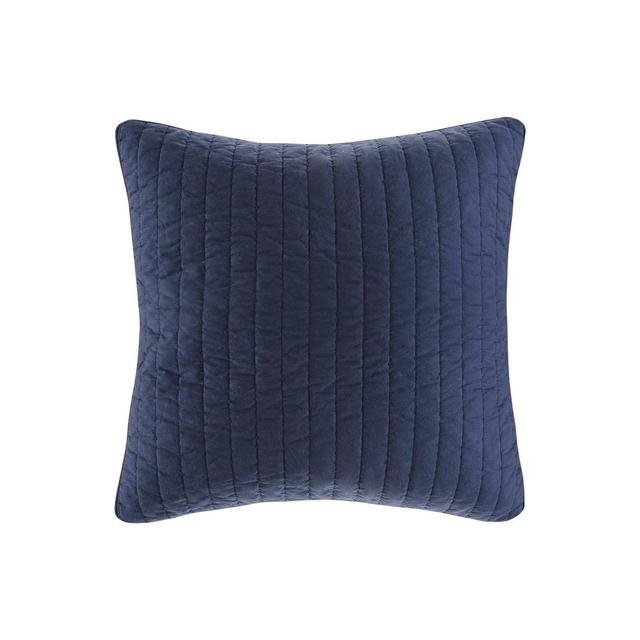 26"X26" Euro Camila Cotton Quilted Sham Navy