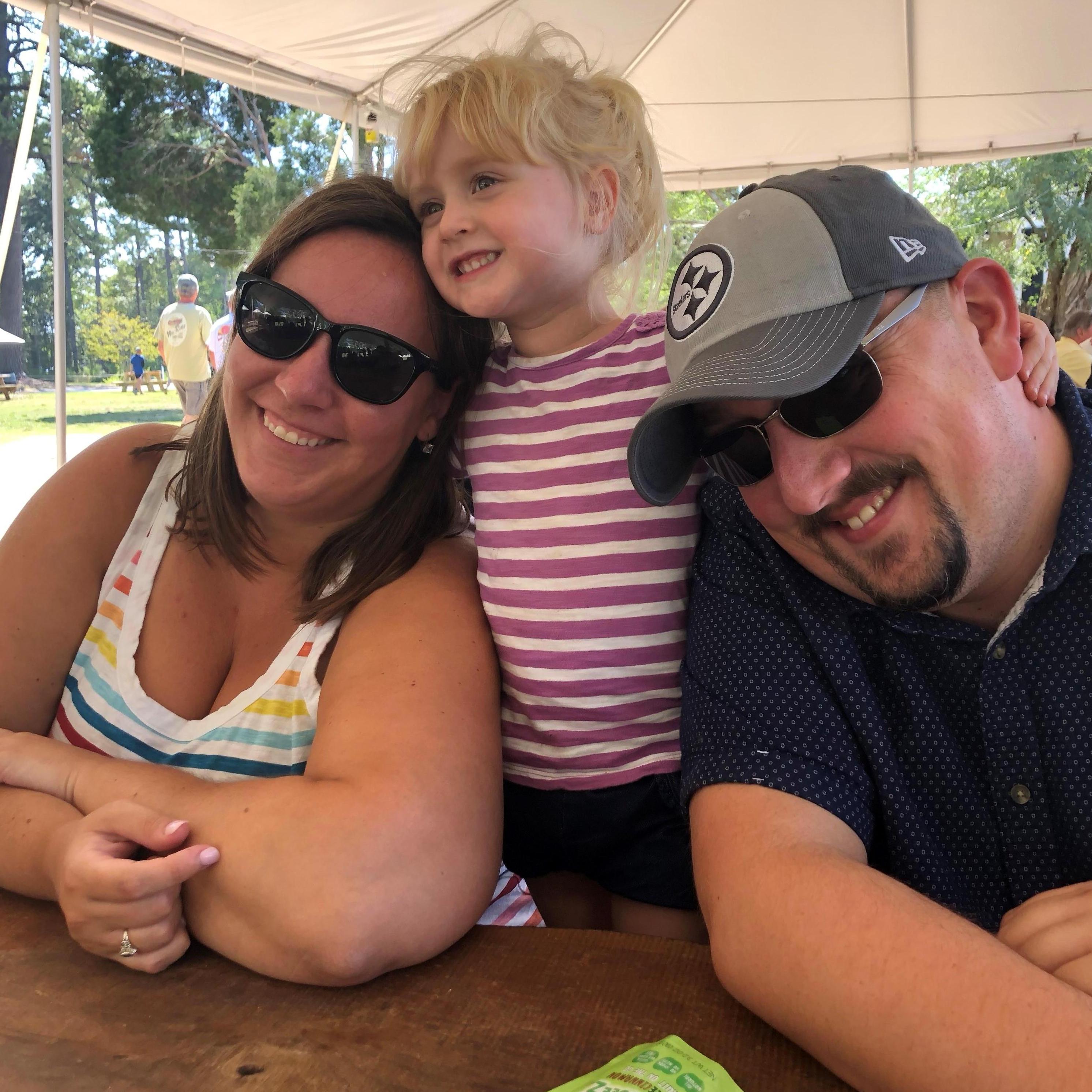 Natalie with Aunt Leelee and Uncle Rick