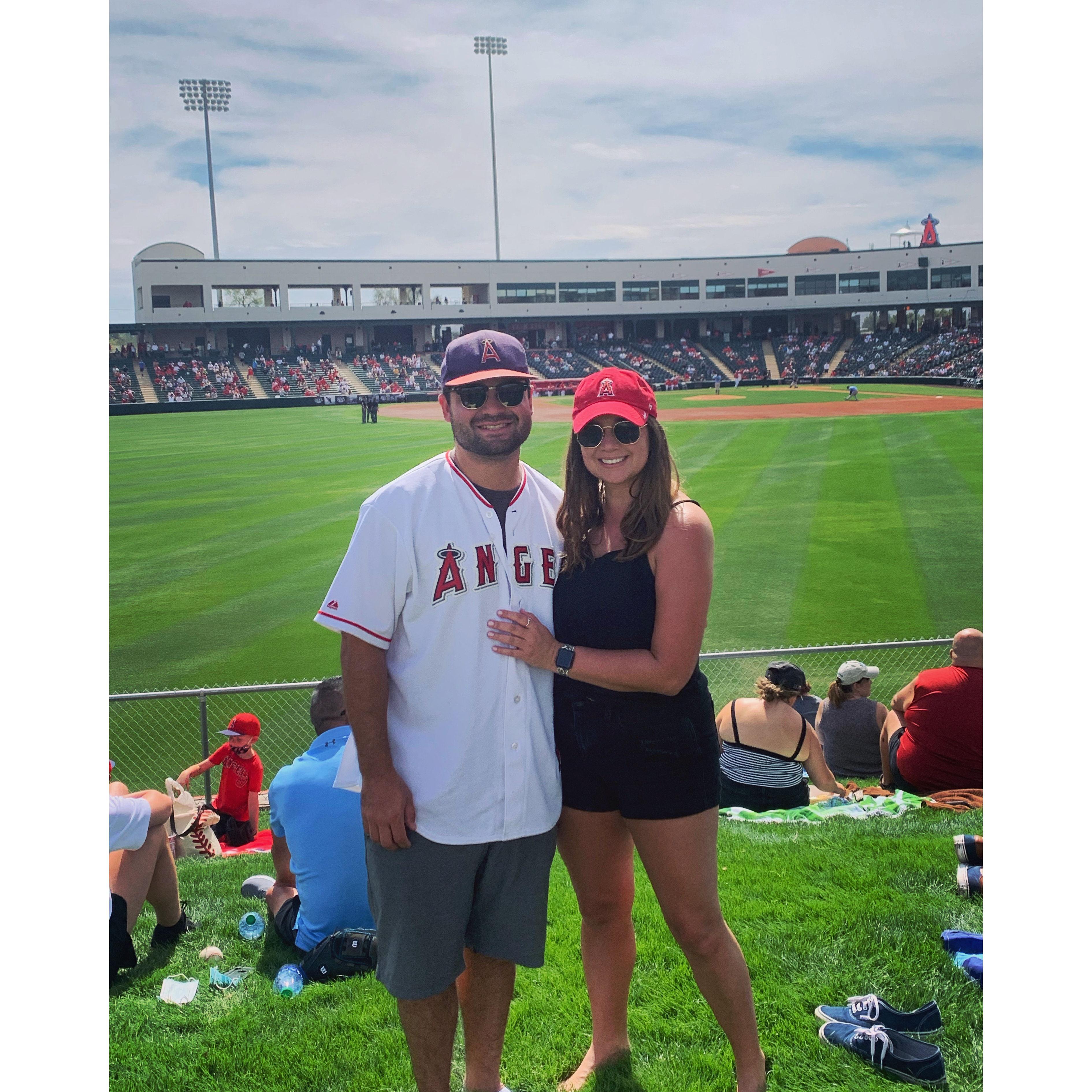 Our first baseball game!! How did we survive 2020 with no games??