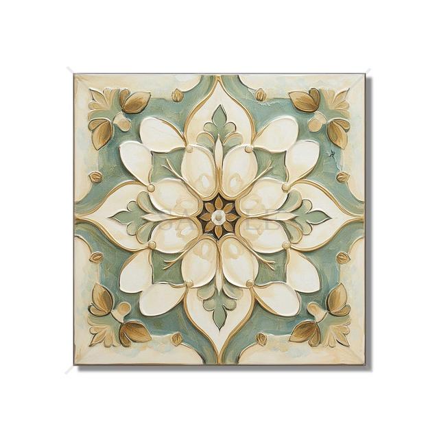 Sage Green Patterned Ceramic Tile - Green Kitchen Backsplash - Unique Ceramic Tiles - Green Bathroom Tile Green Fireplace Tile Free Shipping