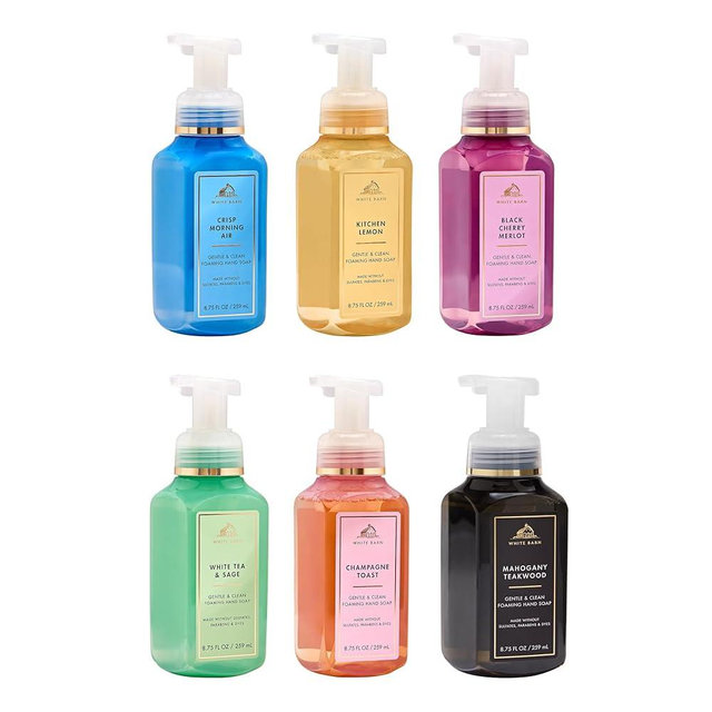 Bath & Body Works Gentle & Clean Foaming Hand Soap - Germ-Cleansing Hand Soap with Gentle Cleansing & Conditioning Formula - Dermatologist Approved - Thoughtful Gift - 6-Fragrance Variety Pack