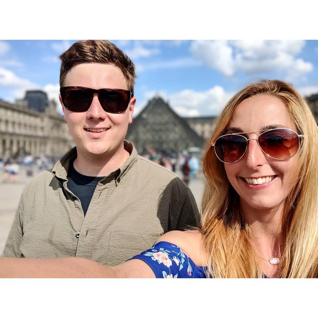Right before we got engaged at the Louvre, Paris!