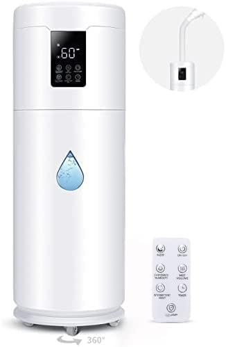 Humidifiers for Large Room Wholehouse Humidifier 2000 sq.ft.Honovos 17L/4.5Gal Ultrasonic Cool Mist Large Humidifier with Extension Tube,tower Humidifiers Top Fill Humidifier Bedroom Humidifier with 360°Nozzles 4 Speed Quite for Home Plant Office Commercial Greenhouse Warehouse