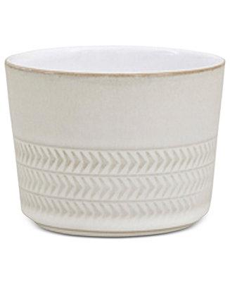 Natural Canvas Stoneware Ramekin/Sugar Bowl