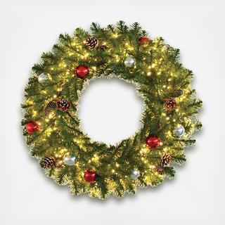 Overlit Christmas Decor Wreath