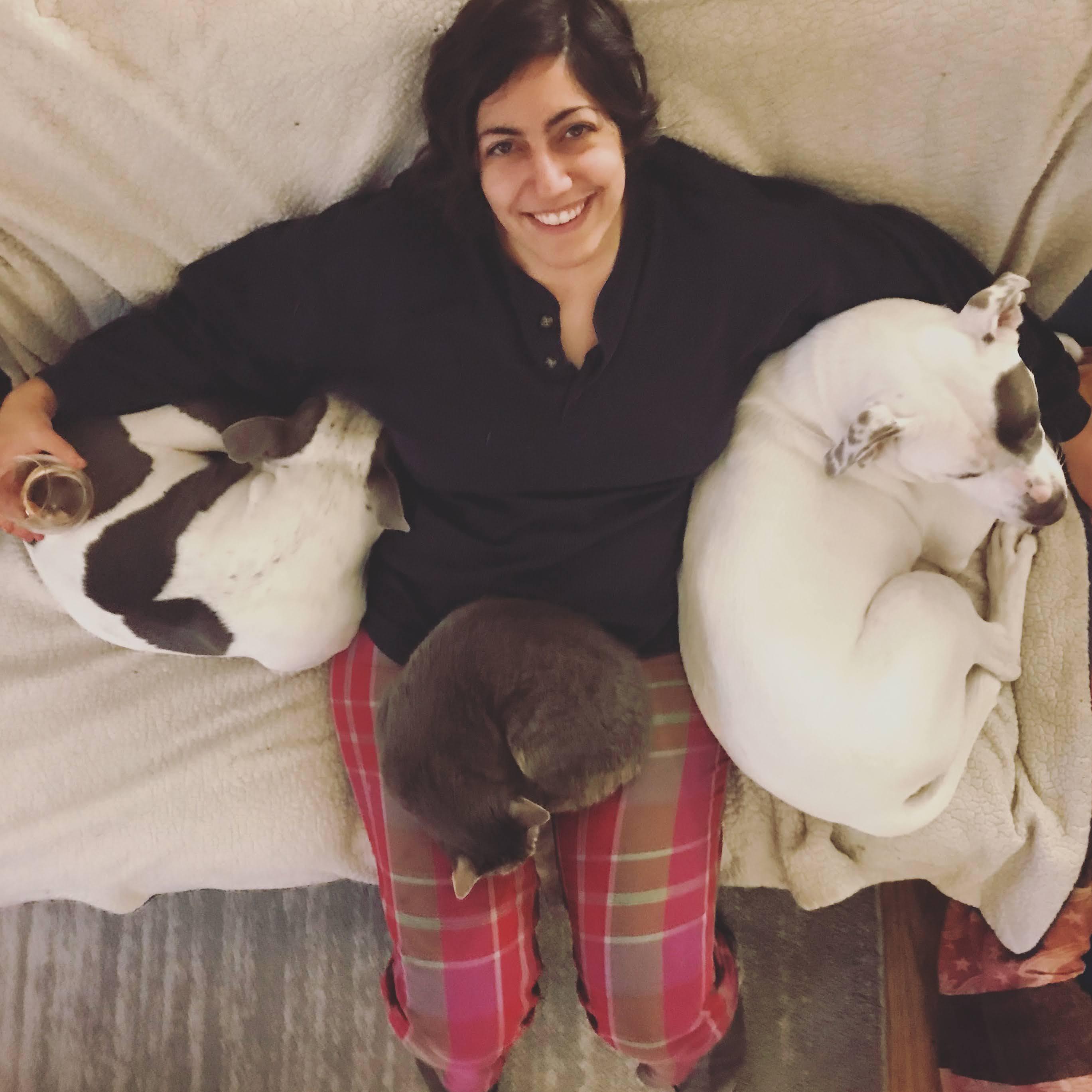 Snuggled up at home, December 2020