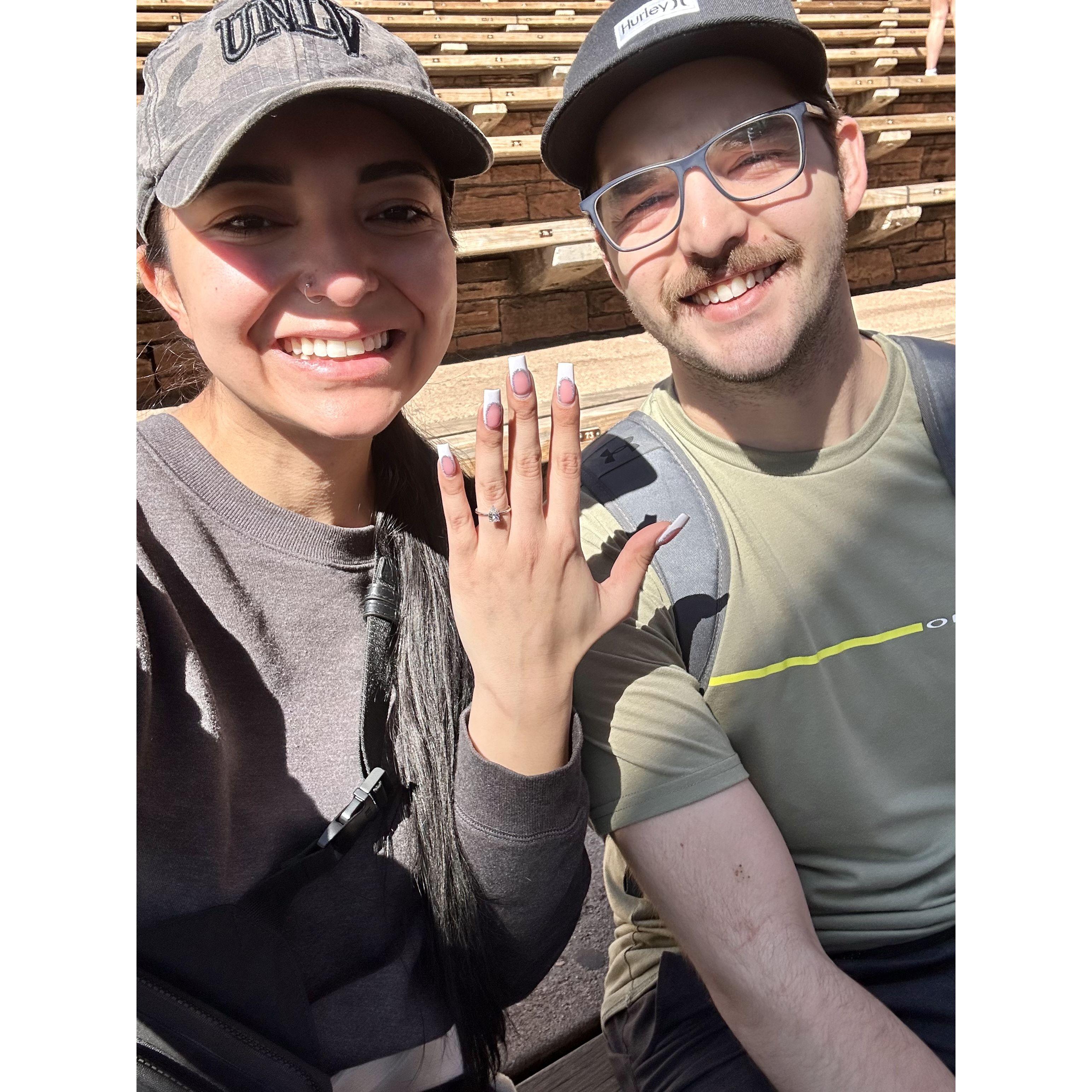 Minute after getting engaged!!