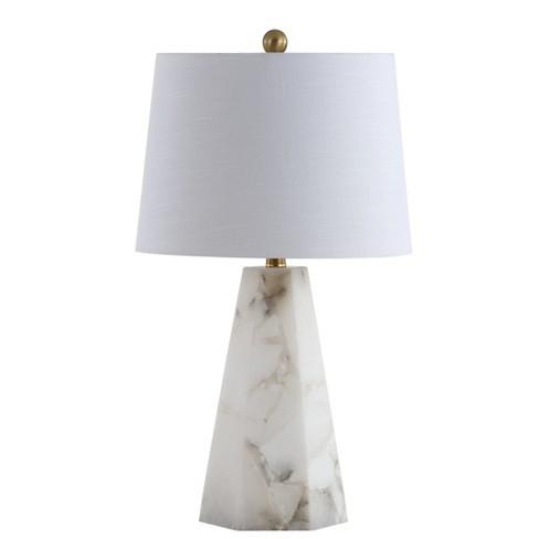 25.5" Xio Alabaster LED Table Lamp White (Includes Energy Efficient Light Bulb) - JONATHAN Y