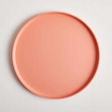 Modern Melamine Dinner Plate, Pink Grapefruit