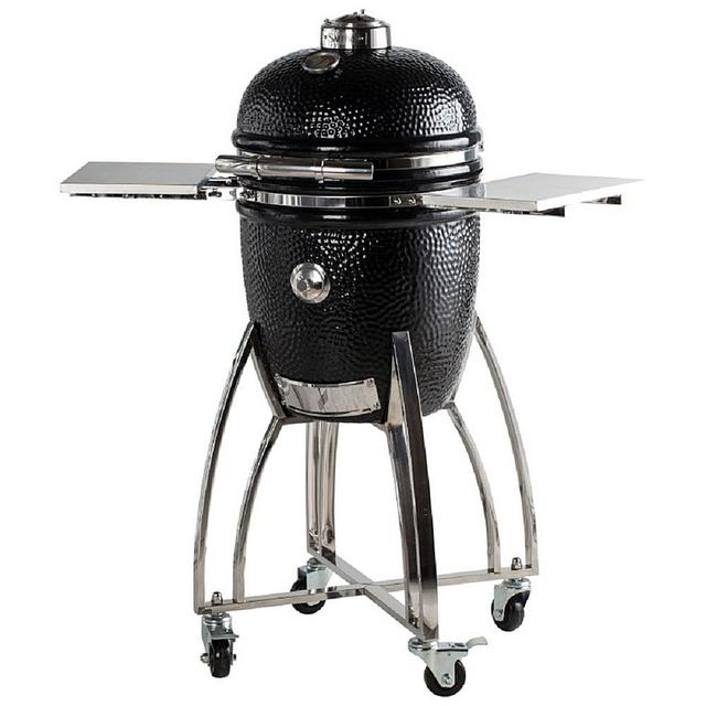 Saffire - Platinum Kamado—Medium Ceramic Grill and Smoker - Black