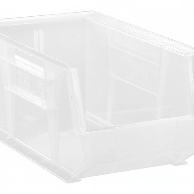 Hudson Exchange 15" x 8" x 7" (6 Pack) Plastic Stackable Storage Bin and Hanging Container, Clear