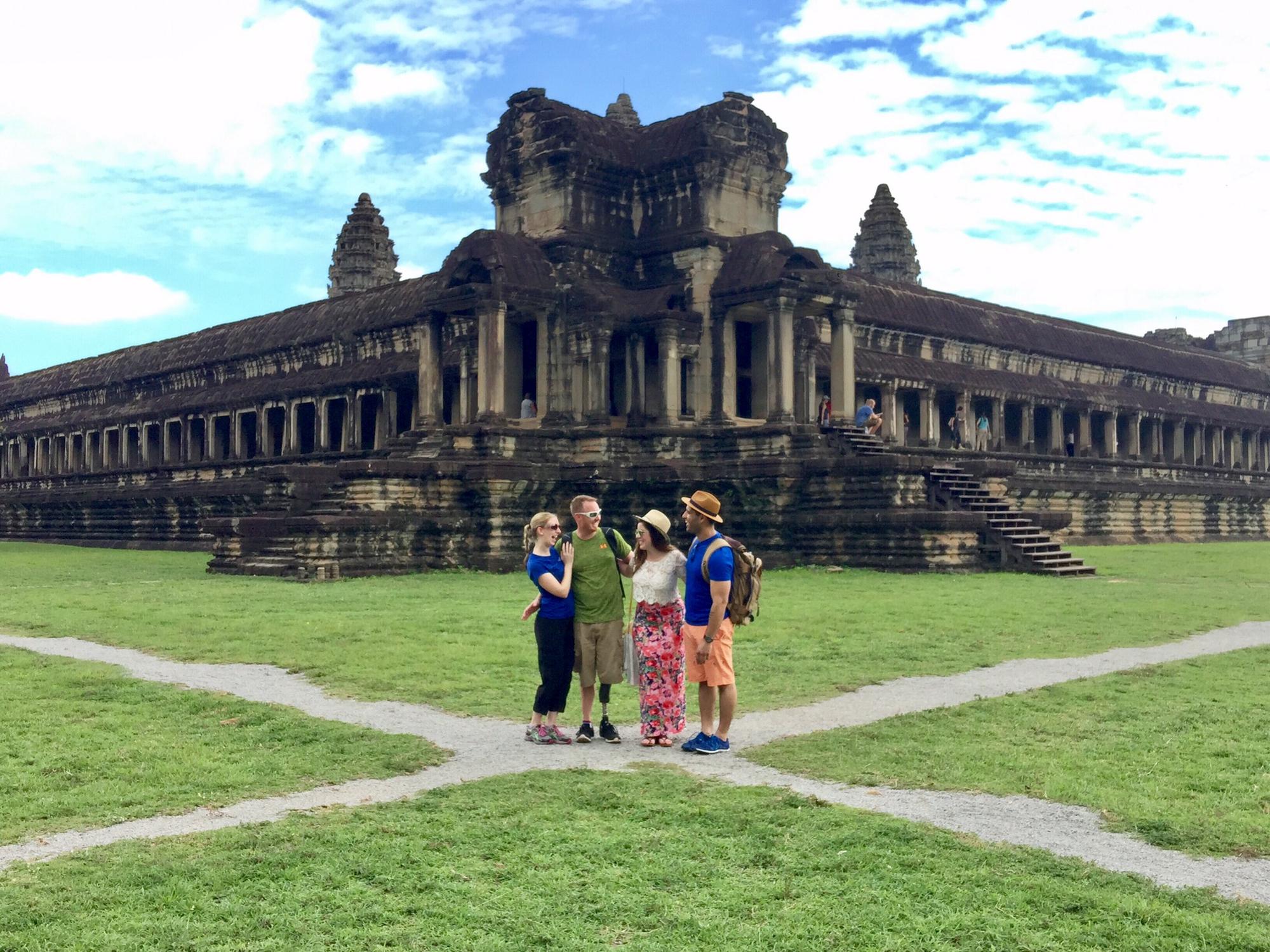 A crossroads at Angkor Watt with our dear friends, the Shultz’s!